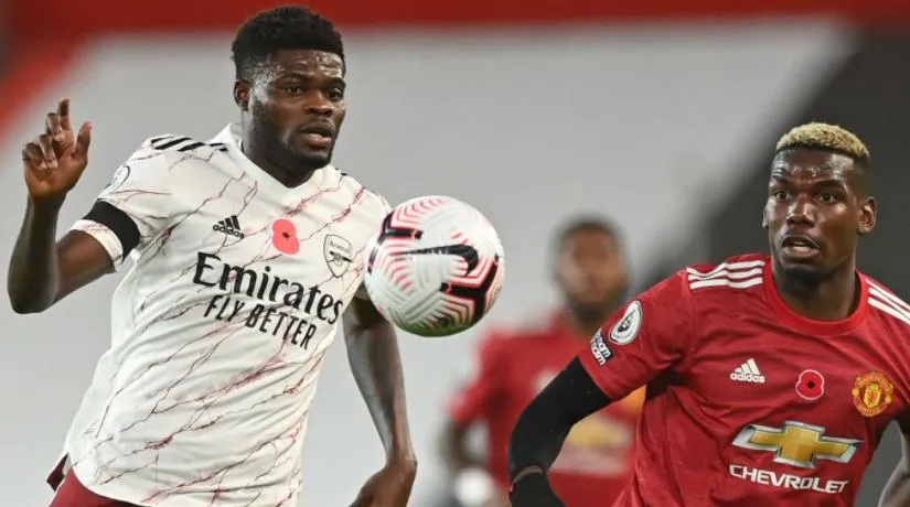 Manchester United vs Arsenal: Thomas Partey žiaril, Paul Pogba opäť sklamal